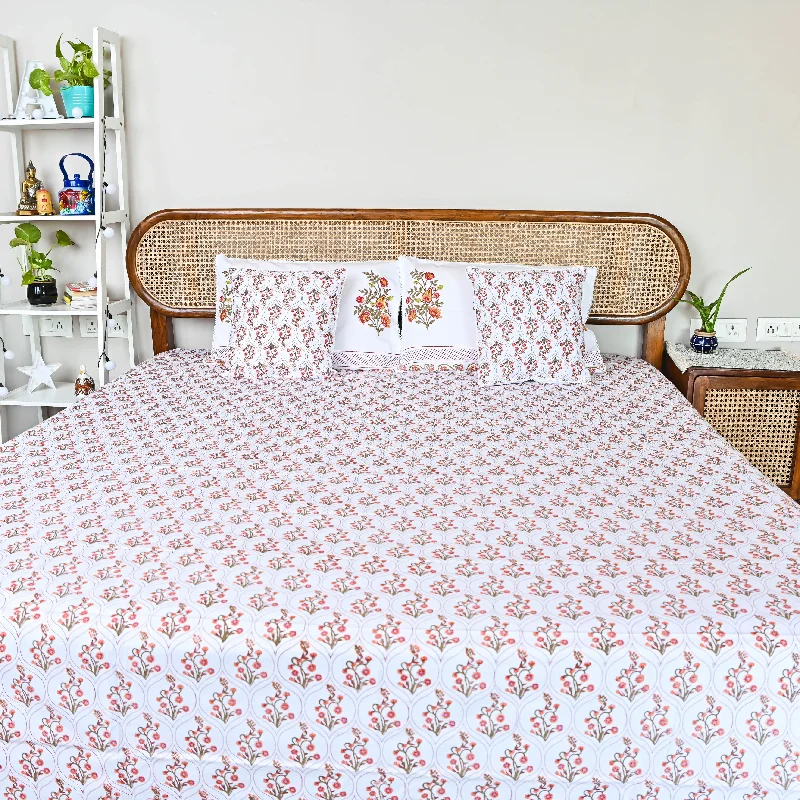 Bunaai Positive Handblock Printed Bedsheet