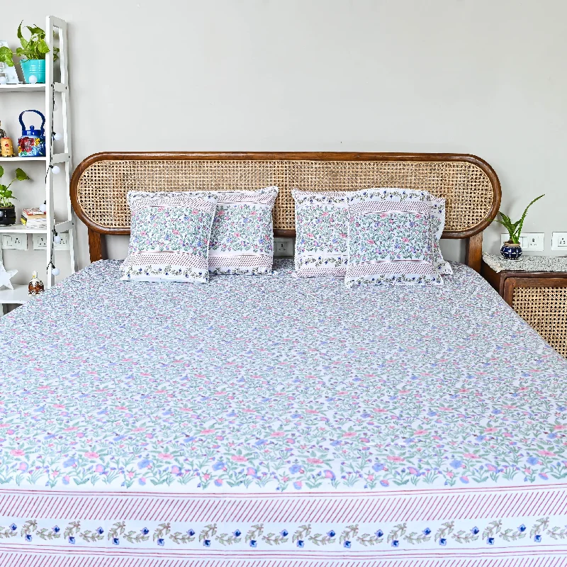 Bunaai TumbleBerry Handblock Printed Bedsheet