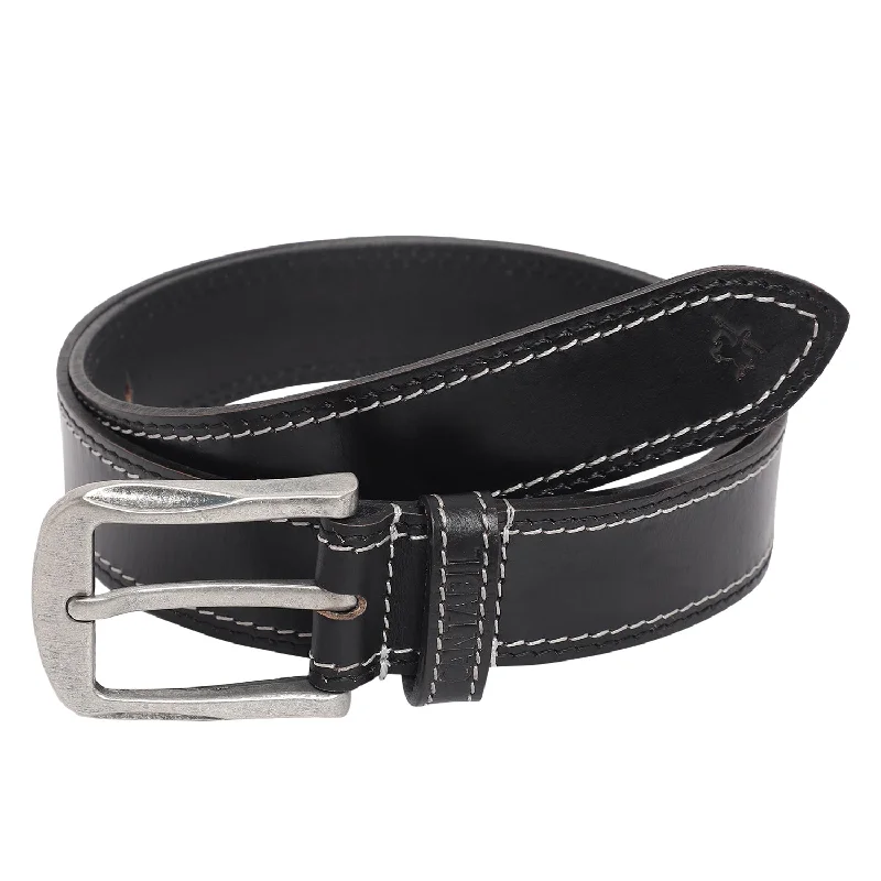 Men's Black Casual Single Side Belt