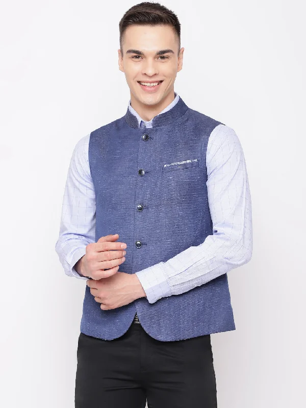 Mens Blue Waist Coat