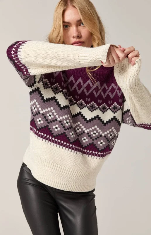 Leighton Mockneck Ski Sweater | Purple