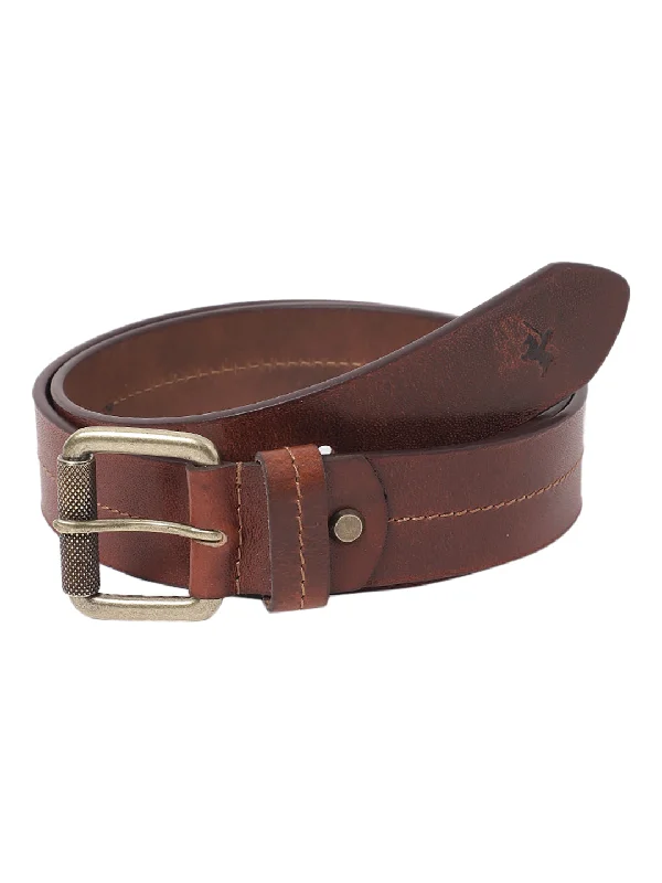 Men's Brown Casual Single Side Belt