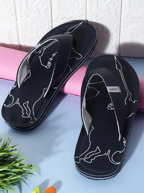 Men Navy Slipper