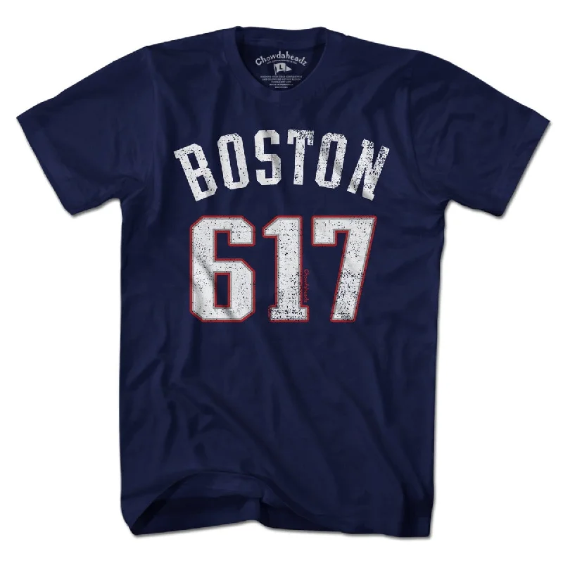 Boston 617 Football T-Shirt