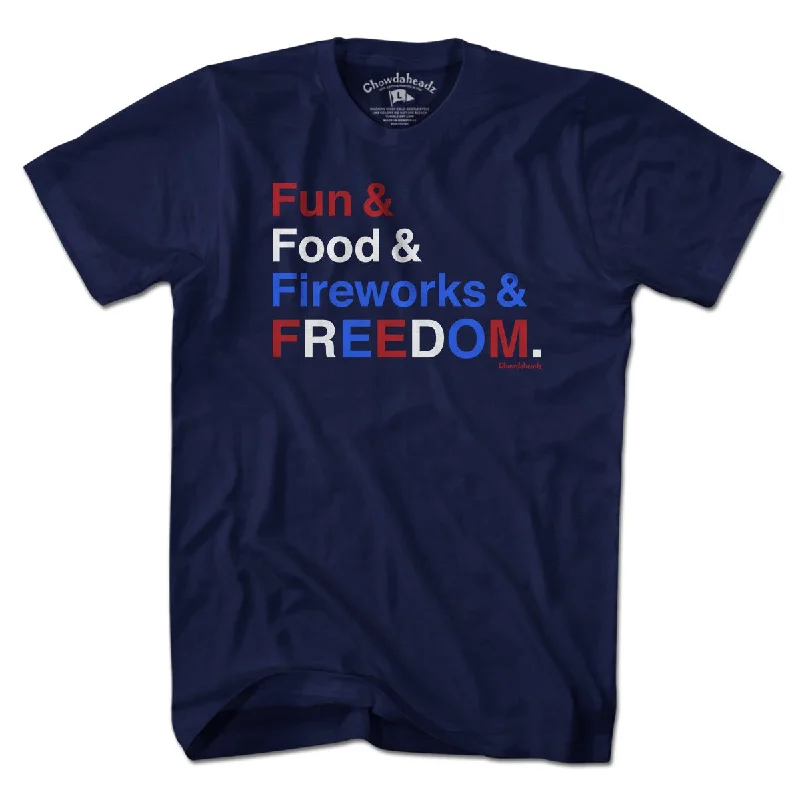 Fun & Food & Fireworks & Freedom T-Shirt