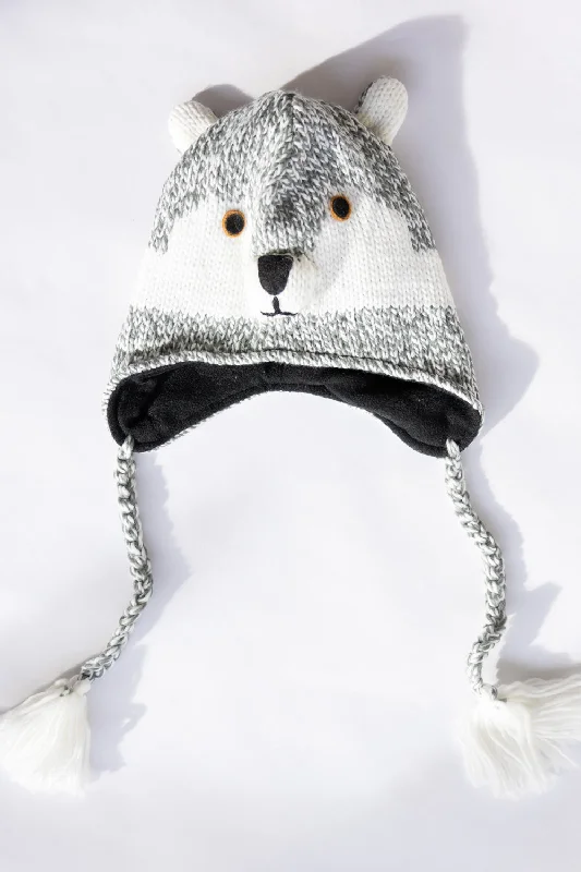 Novelty Kids Animal Hat in Grey Fox | KA001-FOX