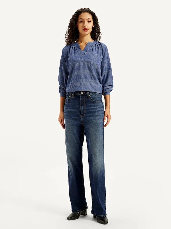 Feminine Charm Women's High Rise 315 Bootcut Blue Jeans
