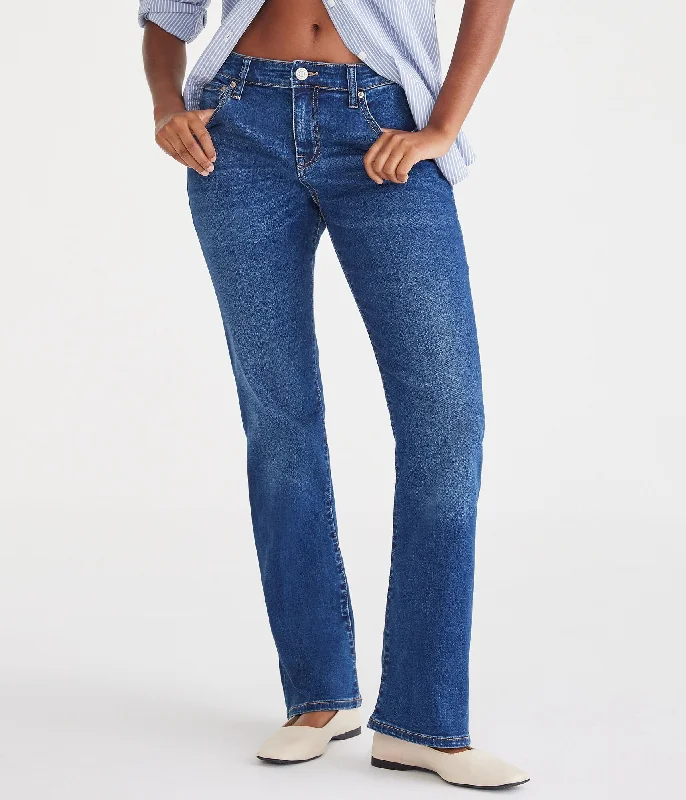 Lively And Youthful Aeropostale Curvy Mid-Rise Bootcut Jean