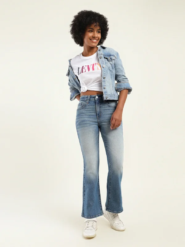 Simple And Comfortable Women's High Rise 725 Slim Bootcut Jeans