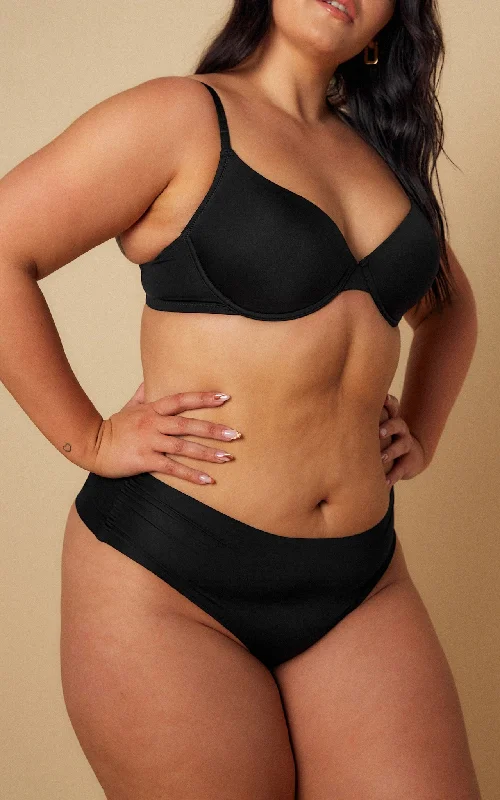 High-end Design Nova Seamless Mid Rise Gstring - Black