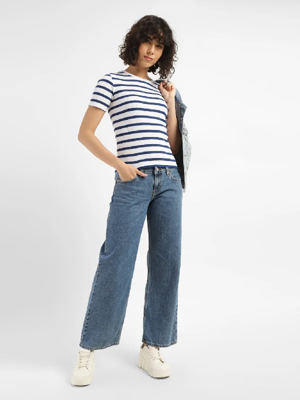 Double-sided Wear Women's Low Rise Loose Fit Jeans