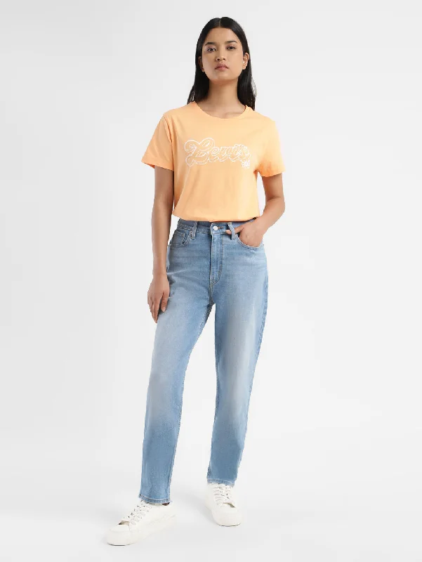 Spiritual Vitality Women's High Rise Mom Loose Tapered Fit Jeans