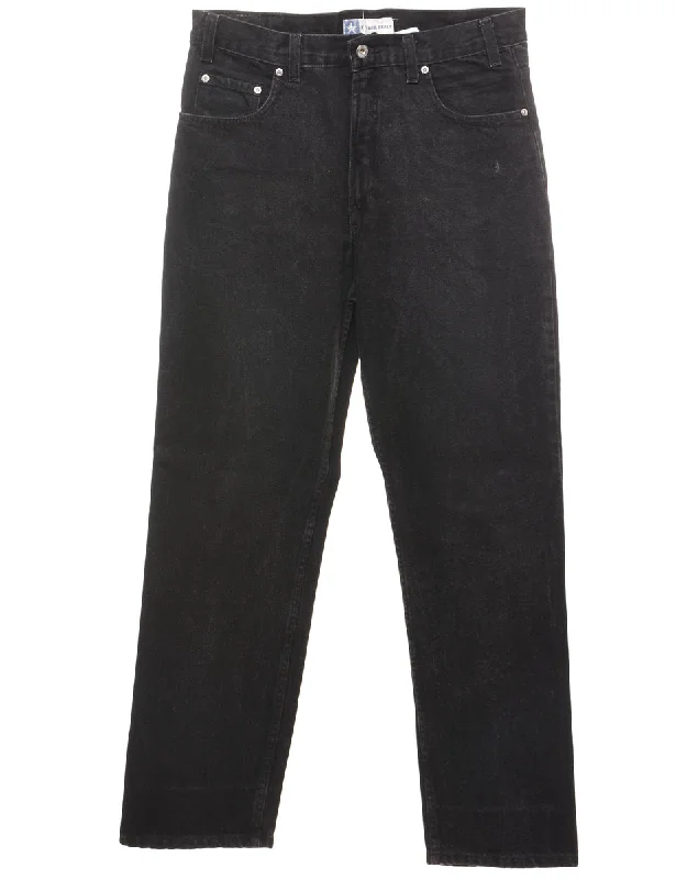 Black Straight-Fit Classic Jeans - W34 L31