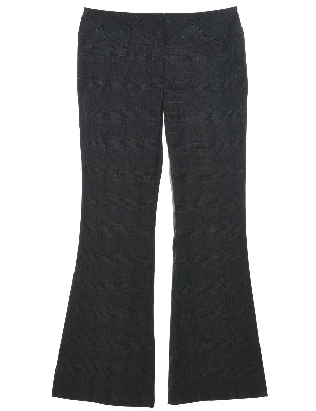 Checked  Grey Trousers - W32 L33