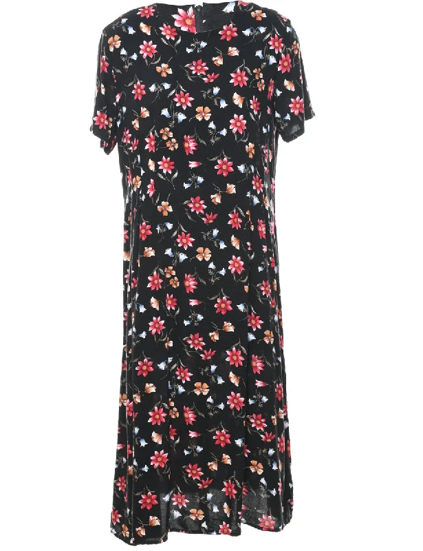 Floral Print Dress - L