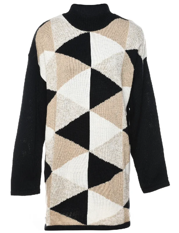 Geometric Pattern Jumper - L