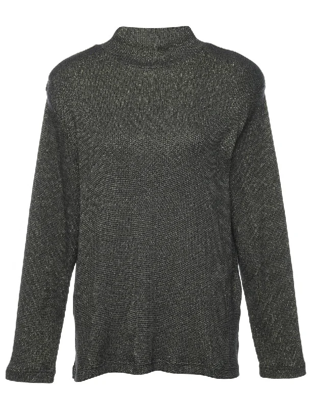 Lurex Thread Pattern Jumper - L