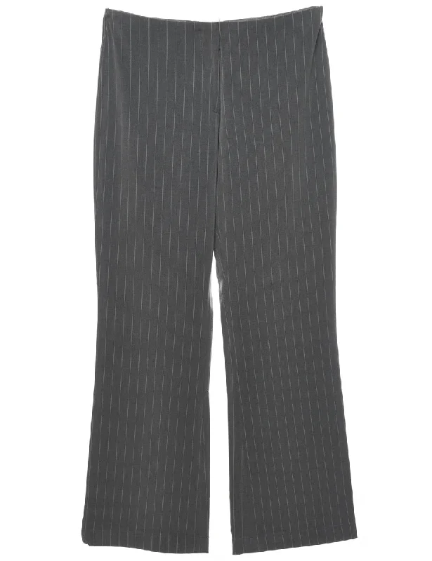 Pinstripes Grey Trousers - W30 L30