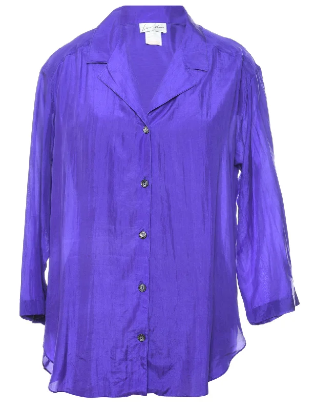 Purple Silk Shirt - L