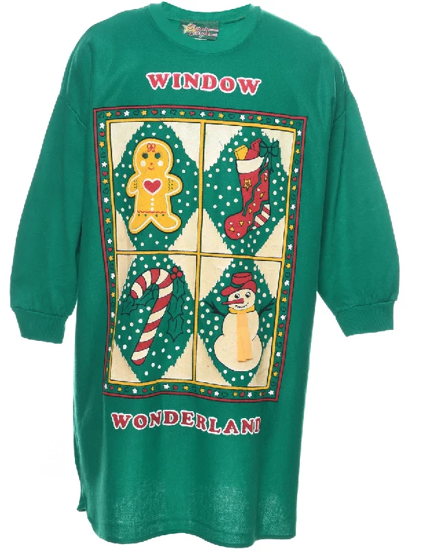 Snowman Christmas Sweatshirt - L