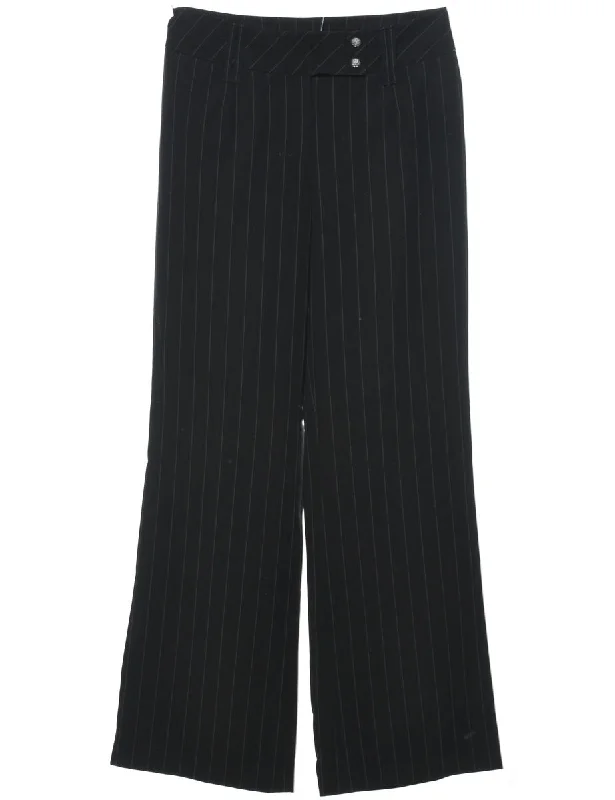 Striped Black Classic Trousers - W27 L29