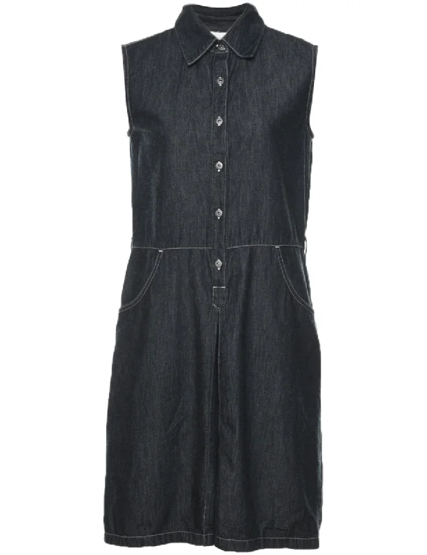 Liz Claiborne Black Denim Dress - M