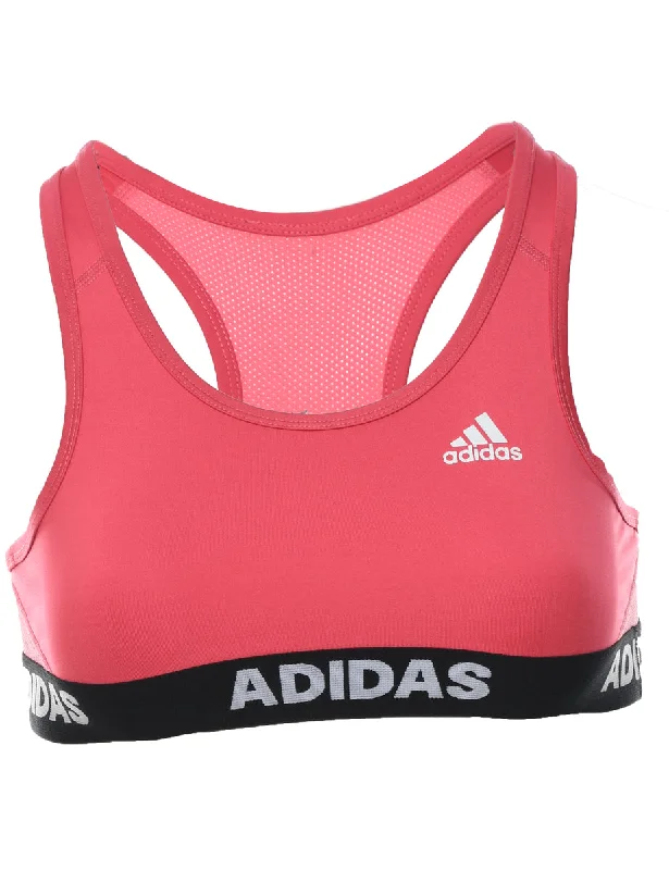 Pink Adidas Classic Sports Bra - S