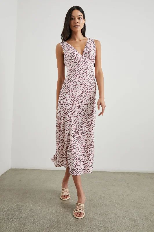 AUDRINA DRESS - PINK STATIC LEOPARD