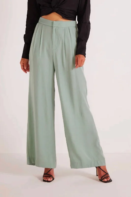 Eva Wide Leg Pant In Mint