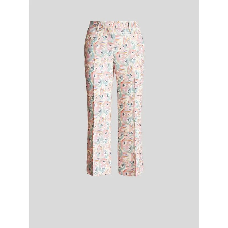 Trousers With Micro Butterfly Pattern