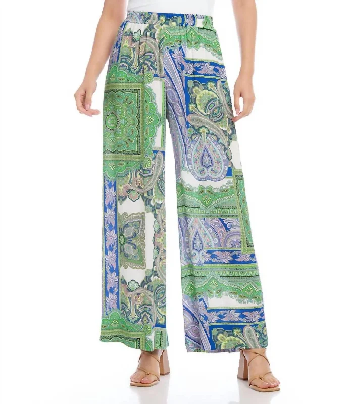 Wide Leg Pants In Paisley